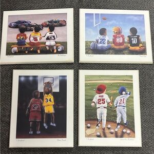 Sports Kids Wall Art Prints - Set of 4 (Multicolor)